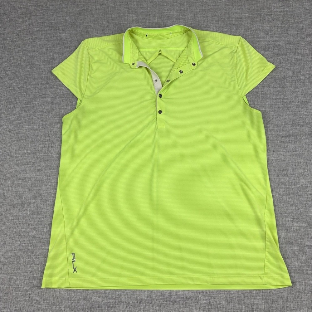 RLX Ralph Lauren Neon Yellow Short Sleeve Polo Tee